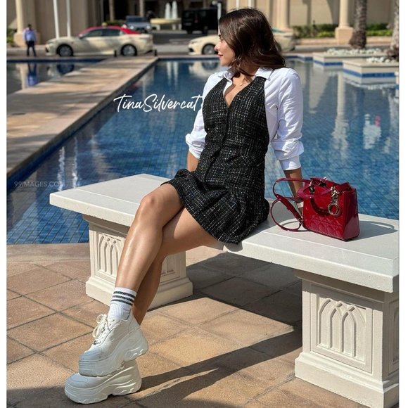 BLOGGER'S FAVE! Zara Contrasting Tweed Mini Dress NWT - Picture 15 of 16